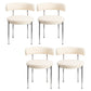 Modern Upholstered Dining Chair Open Back Dining Side Furniture in Matte Finish for Home