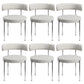 Modern Upholstered Dining Chair Open Back Dining Side Furniture in Matte Finish for Home