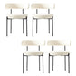 Modern Upholstered Dining Chair Open Back Dining Side Furniture in Matte Finish for Home