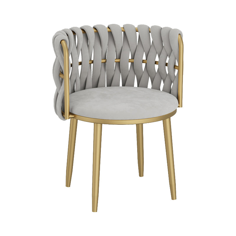 Velvet Upholstered Dining Chair Modern Furniture in Matte Finish for Indoor Light Gray 1 Piece Clearhalo 'Dining Chairs' 'Dining Tables & Seating' 'dining_chair' 'furn' 'furn_dining_chair' 'Furniture' 'Kitchen & Dining Furniture' 5339996