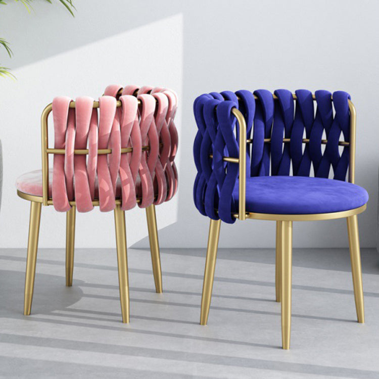 Velvet Upholstered Dining Chair Modern Furniture in Matte Finish for Indoor Clearhalo 'Dining Chairs' 'Dining Tables & Seating' 'dining_chair' 'furn' 'furn_dining_chair' 'Furniture' 'Kitchen & Dining Furniture' 5340001