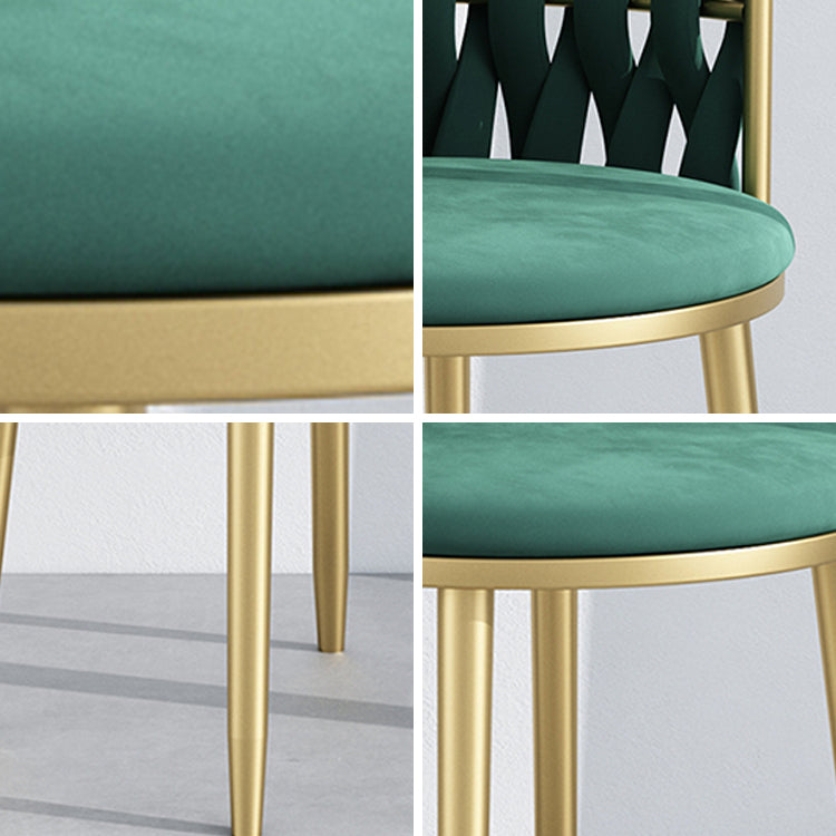 Velvet Upholstered Dining Chair Modern Furniture in Matte Finish for Indoor Clearhalo 'Dining Chairs' 'Dining Tables & Seating' 'dining_chair' 'furn' 'furn_dining_chair' 'Furniture' 'Kitchen & Dining Furniture' 5340005