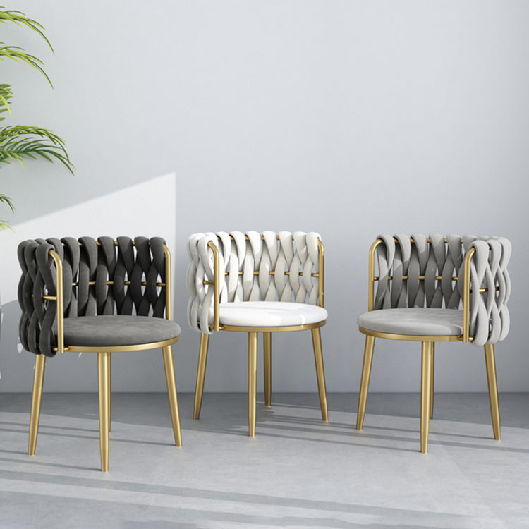 Velvet Upholstered Dining Chair Modern Furniture in Matte Finish for Indoor Clearhalo 'Dining Chairs' 'Dining Tables & Seating' 'dining_chair' 'furn' 'furn_dining_chair' 'Furniture' 'Kitchen & Dining Furniture' 5340009