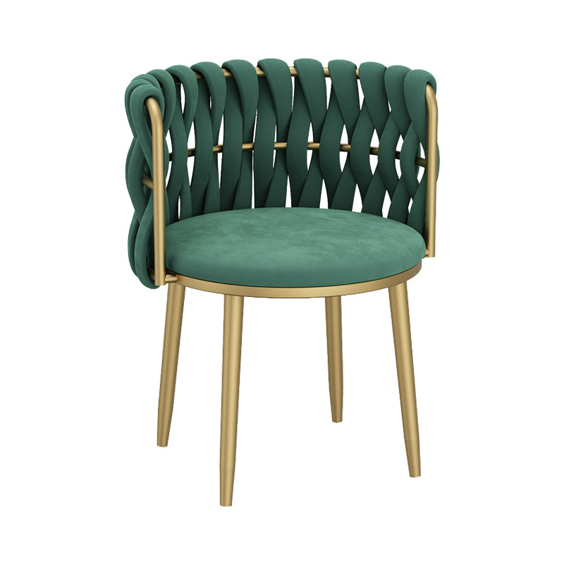 Velvet Upholstered Dining Chair Modern Furniture in Matte Finish for Indoor Army Green 1 Piece Clearhalo 'Dining Chairs' 'Dining Tables & Seating' 'dining_chair' 'furn' 'furn_dining_chair' 'Furniture' 'Kitchen & Dining Furniture' 5340013