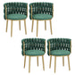 Velvet Upholstered Dining Chair Modern Furniture in Matte Finish for Indoor Army Green 4 Piece Set Clearhalo 'Dining Chairs' 'Dining Tables & Seating' 'dining_chair' 'furn' 'furn_dining_chair' 'Furniture' 'Kitchen & Dining Furniture' 5340015