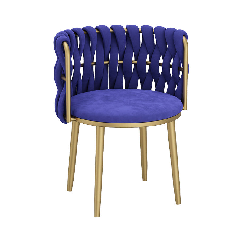 Velvet Upholstered Dining Chair Modern Furniture in Matte Finish for Indoor Blue 1 Piece Clearhalo 'Dining Chairs' 'Dining Tables & Seating' 'dining_chair' 'furn' 'furn_dining_chair' 'Furniture' 'Kitchen & Dining Furniture' 5340018