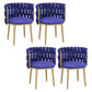 Velvet Upholstered Dining Chair Modern Furniture in Matte Finish for Indoor Blue 4 Piece Set Clearhalo 'Dining Chairs' 'Dining Tables & Seating' 'dining_chair' 'furn' 'furn_dining_chair' 'Furniture' 'Kitchen & Dining Furniture' 5340020