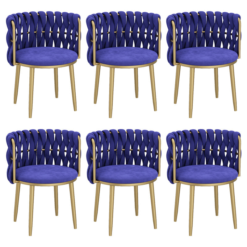 Velvet Upholstered Dining Chair Modern Furniture in Matte Finish for Indoor Blue 6 Piece Set Clearhalo 'Dining Chairs' 'Dining Tables & Seating' 'dining_chair' 'furn' 'furn_dining_chair' 'Furniture' 'Kitchen & Dining Furniture' 5340021