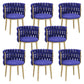 Velvet Upholstered Dining Chair Modern Furniture in Matte Finish for Indoor Blue 8 Piece Set Clearhalo 'Dining Chairs' 'Dining Tables & Seating' 'dining_chair' 'furn' 'furn_dining_chair' 'Furniture' 'Kitchen & Dining Furniture' 5340022