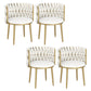 Velvet Upholstered Dining Chair Modern Furniture in Matte Finish for Indoor Off-White 4 Piece Set Clearhalo 'Dining Chairs' 'Dining Tables & Seating' 'dining_chair' 'furn' 'furn_dining_chair' 'Furniture' 'Kitchen & Dining Furniture' 5340025