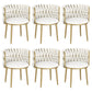 Velvet Upholstered Dining Chair Modern Furniture in Matte Finish for Indoor Off-White 6 Piece Set Clearhalo 'Dining Chairs' 'Dining Tables & Seating' 'dining_chair' 'furn' 'furn_dining_chair' 'Furniture' 'Kitchen & Dining Furniture' 5340026
