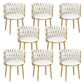 Velvet Upholstered Dining Chair Modern Furniture in Matte Finish for Indoor Off-White 8 Piece Set Clearhalo 'Dining Chairs' 'Dining Tables & Seating' 'dining_chair' 'furn' 'furn_dining_chair' 'Furniture' 'Kitchen & Dining Furniture' 5340027