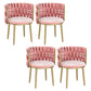 Velvet Upholstered Dining Chair Modern Furniture in Matte Finish for Indoor Pinkish Red 4 Piece Set Clearhalo 'Dining Chairs' 'Dining Tables & Seating' 'dining_chair' 'furn' 'furn_dining_chair' 'Furniture' 'Kitchen & Dining Furniture' 5340030
