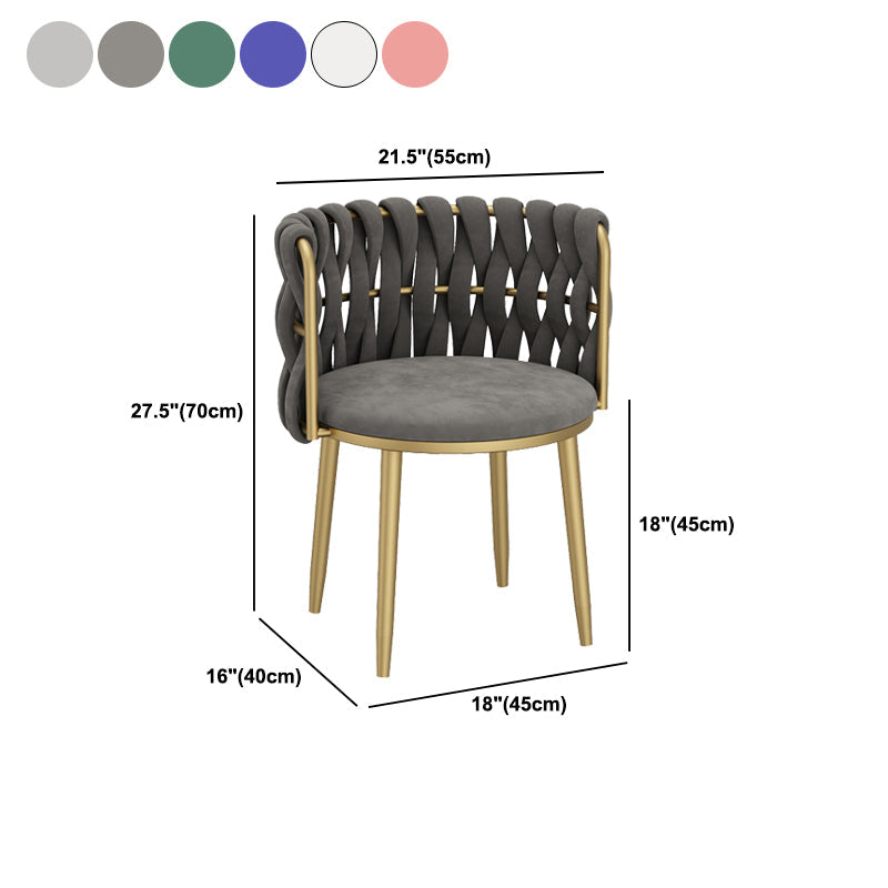 Velvet Upholstered Dining Chair Modern Furniture in Matte Finish for Indoor Clearhalo 'Dining Chairs' 'Dining Tables & Seating' 'dining_chair' 'furn' 'furn_dining_chair' 'Furniture' 'Kitchen & Dining Furniture' 5340033