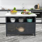 33.46" High Rolling Industrial Kitchen Island Stone Kitchen Island Table Clearhalo 'furn' 'furn_kitchen_islands_carts' 'Furniture' 'Kitchen & Dining Furniture' 'Kitchen Islands & Carts' 'kitchen_islands_carts' 5340064
