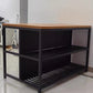 Tavolo da cucina in metallo in legno in legno in stile industriale