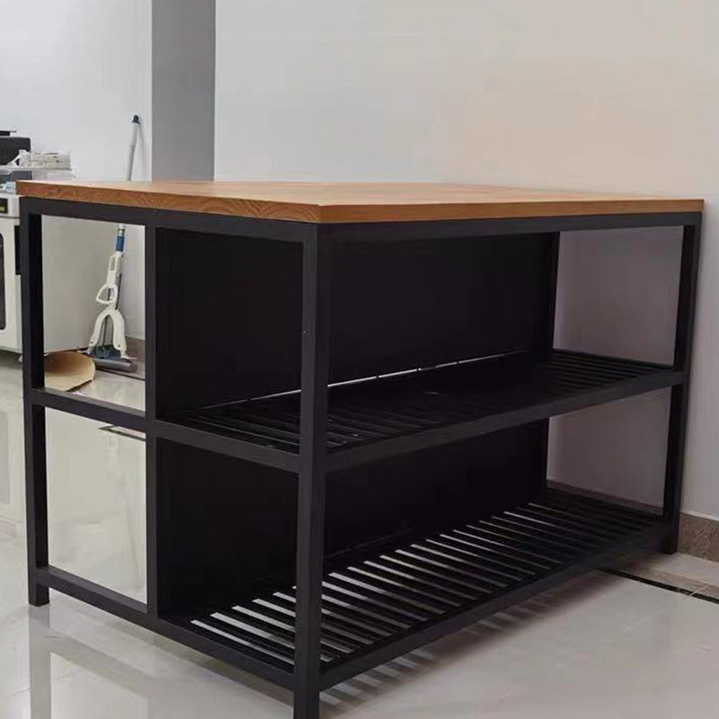 Tavolo da cucina in metallo in legno in legno in stile industriale