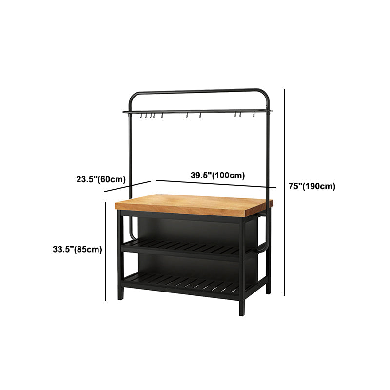 Tavolo da cucina in metallo in legno in legno in stile industriale