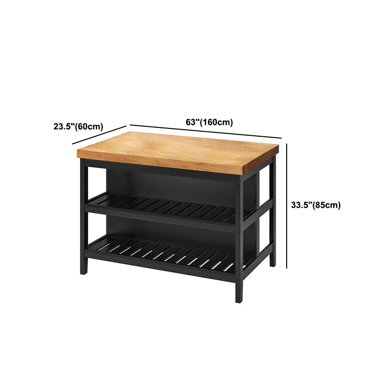 Tavolo da cucina in metallo in legno in legno in stile industriale