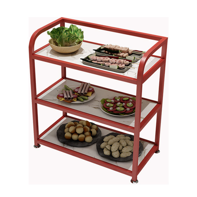 Modern 25.59"H Portable Prep Table Metal Prep Table for Home Use