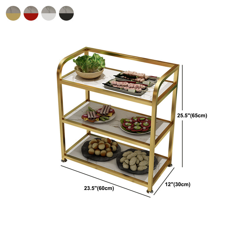 Moderno tavolo da preparazione portatile da 25,59 "H Tavolo di preparazione in metallo per uso domestico