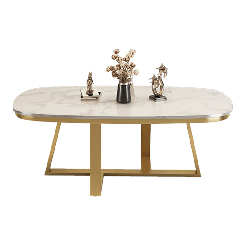 Pegas de la cruz de piedra Mesa de café 1 Mesa de cóctel ovalado individual