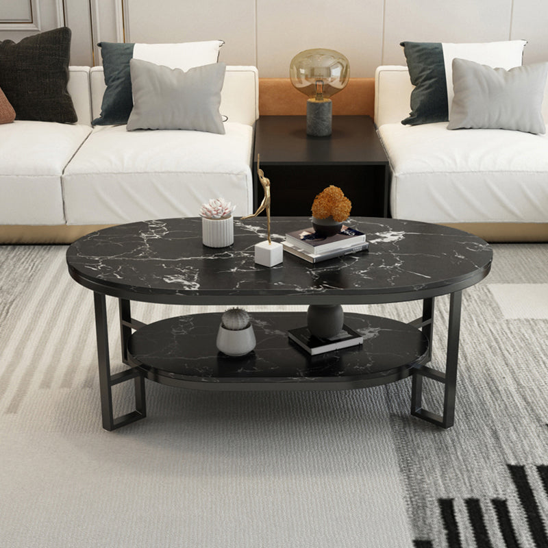 4 Beine Cocktailtischregal enthalten ovaler Stein Couchtisch