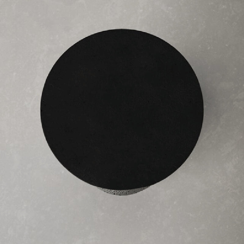 Round 1 Single Coffee Table Metal Cocktail Table with Cement Pedestal