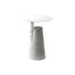 Round 1 Single Coffee Table Metal Cocktail Table with Cement Pedestal
