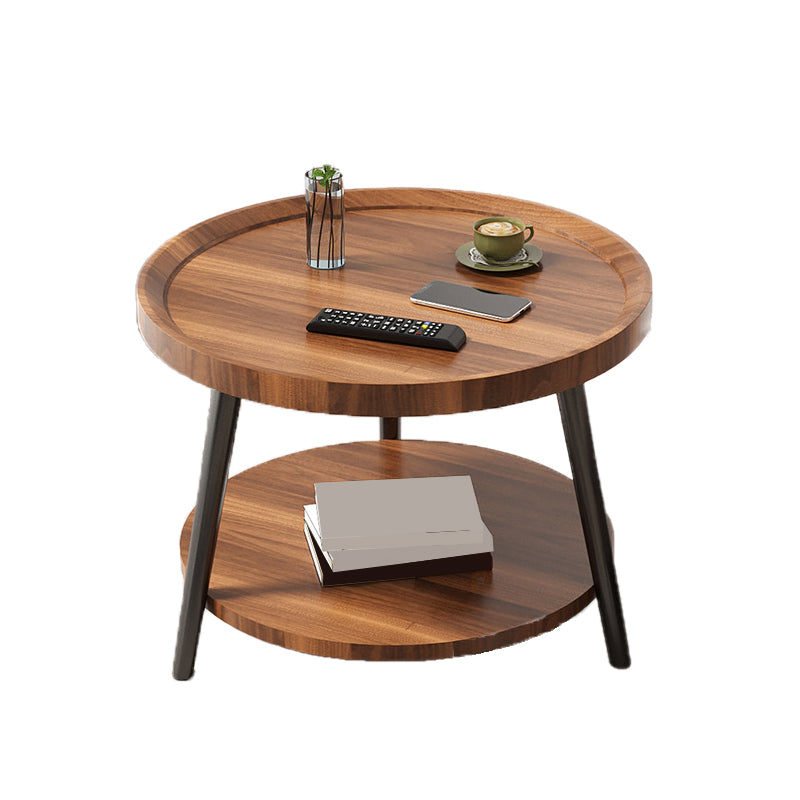 Nordic Round Coffee Table Tea/Black/White Cocktail Table for Living Room Clearhalo 'Coffee & Accent Tables' 'Coffee Tables' 'coffee_tables' 'furn' 'furn_coffee_tables' 'Furniture' 'Living Room Furniture' 5340379