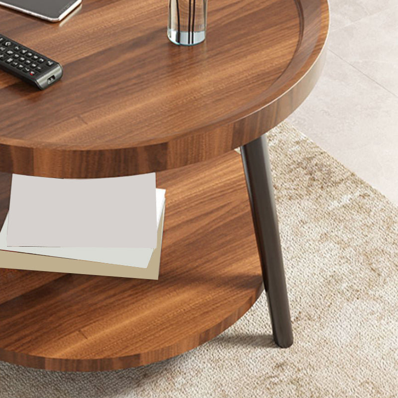 Nordic Round Coffee Table Tea/Black/White Cocktail Table for Living Room Clearhalo 'Coffee & Accent Tables' 'Coffee Tables' 'coffee_tables' 'furn' 'furn_coffee_tables' 'Furniture' 'Living Room Furniture' 5340381