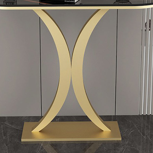 Console di pietra mezzi di luna resistente alla macchia Tabella Accento del telaio Ironcraft