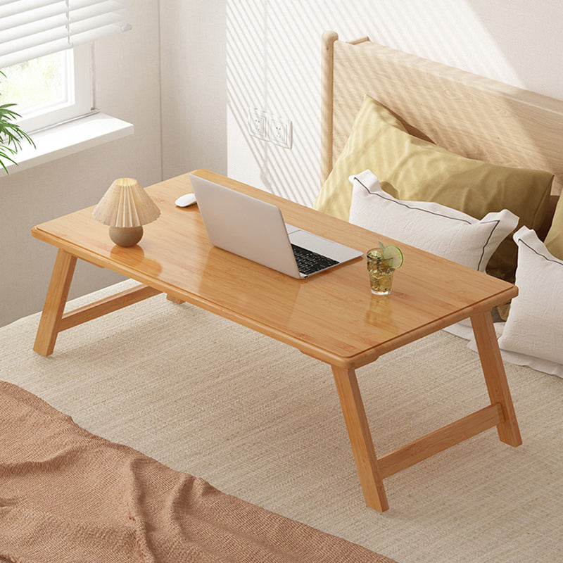 Scandinavian Rectangular Wooden Folding Coffee Cocktail Table 28"L x 20"W x 12"H Natural Clearhalo 'Coffee & Accent Tables' 'Coffee Tables' 'coffee_tables' 'furn' 'furn_coffee_tables' 'Furniture' 'Living Room Furniture' 5340557