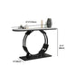 Glam Marble et Metal Rectangle Console Accent Table pour Hall