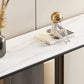 Tavolo di pietra rettangolo glam, 31,49 "HAVOLO ACCENTO CONSOLE H in bianco per Hall