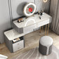 4 Storage Drawers Make-up Vanity, 30" Tall Vanity Set, Stone Top