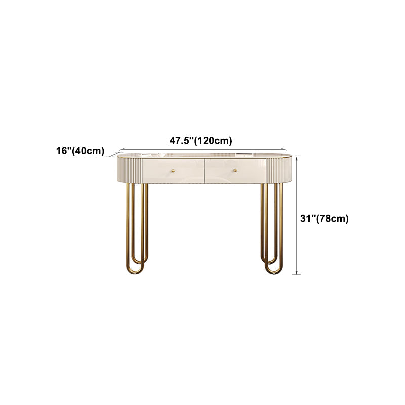 Vanité beige, vanité de maquillage de chambre avec des tiroirs en bois massif