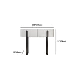Vanity Metal and Stone Makeup Dressing Table with 2 Drawers, 30.7" Tall Clearhalo 'Bedroom Furniture' 'furn' 'furn_makeup_vanities' 'Furniture' 'Makeup Vanities' 'makeup_vanities' 5340859