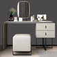 Vanity Mirrored Faux Leather Makeup Dressing Table Stool Set, 28.74" Clearhalo 'Bedroom Furniture' 'furn' 'furn_makeup_vanities' 'Furniture' 'Makeup Vanities' 'makeup_vanities' 5340874
