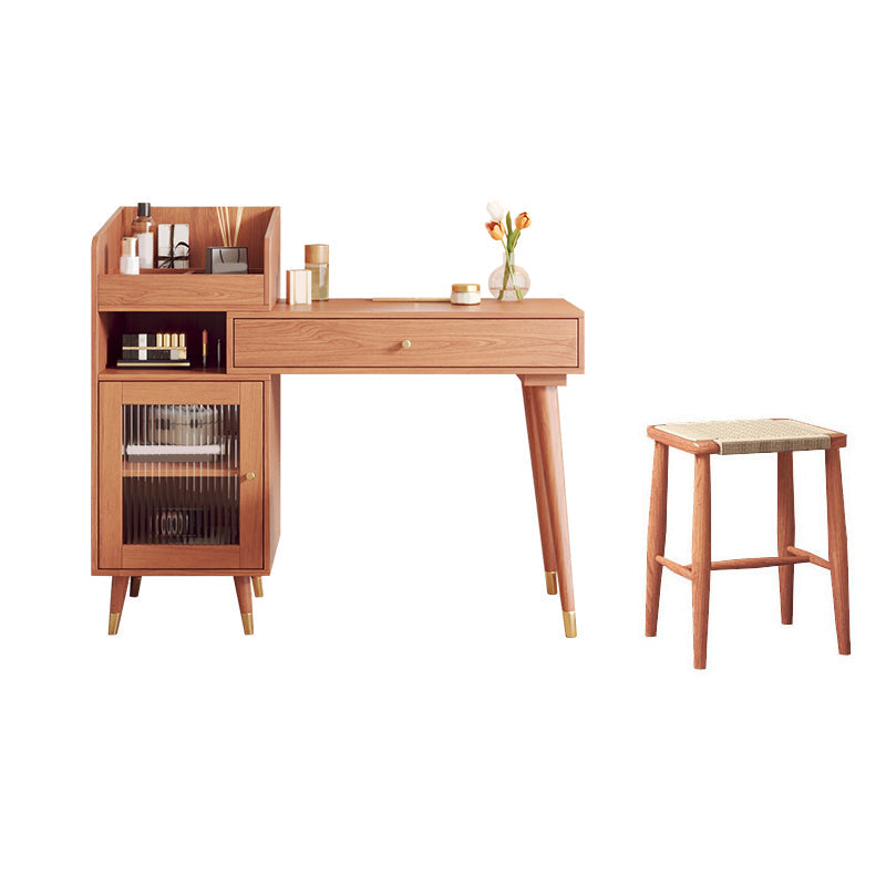 ノルディック1ドロワー格納式ドレッシングテーブル、46.5W x 15d x 37.4h