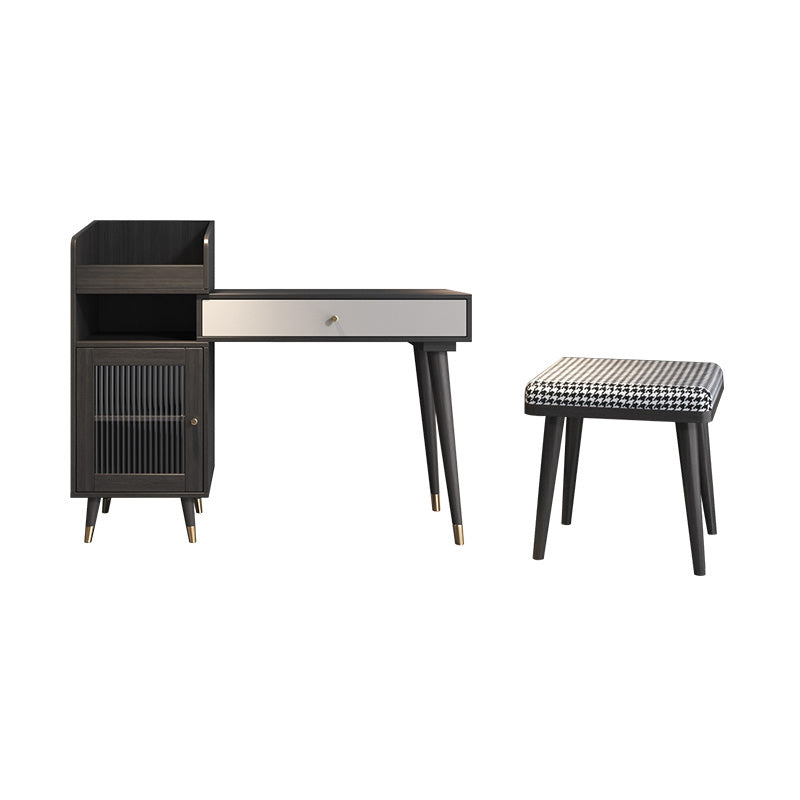 ノルディック1ドロワー格納式ドレッシングテーブル、46.5W x 15d x 37.4h