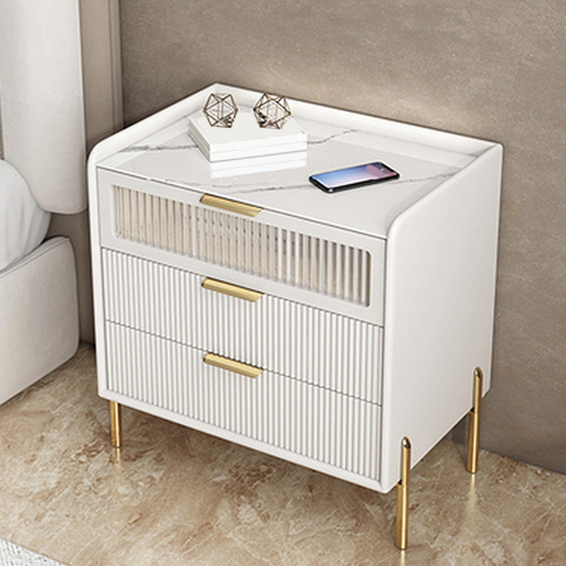 Wood Nightstand 16" Wide Bed Nightstand with Draewrs and Legs Cream 3 Clearhalo 'Bedroom Furniture' 'furn' 'furn_night_stand' 'Furniture' 'night_stand' 'Nightstands' 5340951