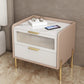 Wood Nightstand 16" Wide Bed Nightstand with Draewrs and Legs Light Apricot 2 Clearhalo 'Bedroom Furniture' 'furn' 'furn_night_stand' 'Furniture' 'night_stand' 'Nightstands' 5340954