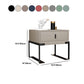 Leather Sled Nightstand 20" Tall Leather Night Table with 1 Drawer Clearhalo 'Bedroom Furniture' 'furn' 'furn_night_stand' 'Furniture' 'night_stand' 'Nightstands' 5340993