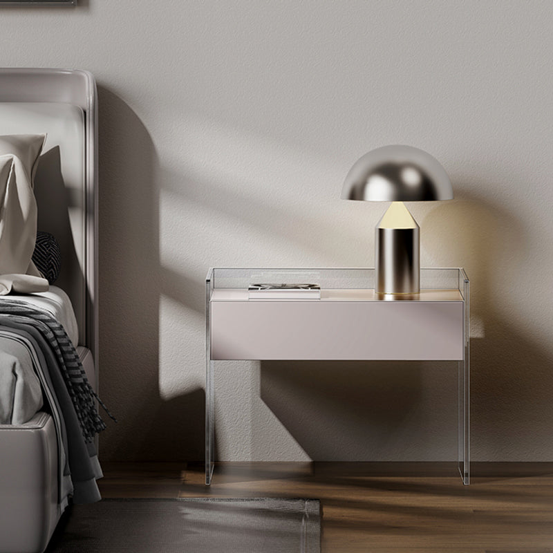 Nachttisch 20 "groß 16 'breites Bett Nachttisch in Weiß mit Beinen