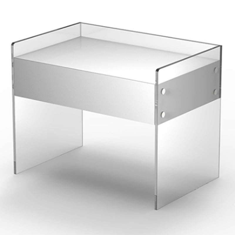 Table nause de nuit de 20 "de haut de 16" de largeur de lit en blanc avec des jambes