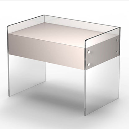 Table nause de nuit de 20 "de haut de 16" de largeur de lit en blanc avec des jambes