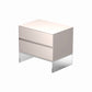 Contemporary Wood Nightstand 20-inch Tall 2-Drawer Night Table with Acrylic Base 16"L x 16"W x 20"H Apricot Clearhalo 'Bedroom Furniture' 'furn' 'furn_night_stand' 'Furniture' 'night_stand' 'Nightstands' 5341072