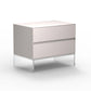 Contemporary Wood Nightstand 20-inch Tall 2-Drawer Night Table with Acrylic Base Clearhalo 'Bedroom Furniture' 'furn' 'furn_night_stand' 'Furniture' 'night_stand' 'Nightstands' 5341075
