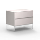 Contemporary Wood Nightstand 20-inch Tall 2-Drawer Night Table with Acrylic Base Clearhalo 'Bedroom Furniture' 'furn' 'furn_night_stand' 'Furniture' 'night_stand' 'Nightstands' 5341075